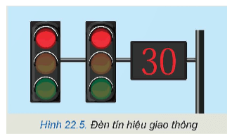 Quan sát Hình 22.5 ,em hãy cho biết: Đèn tín hiệu giao thông thường thực hiện đếm tiến hay đếm lùi