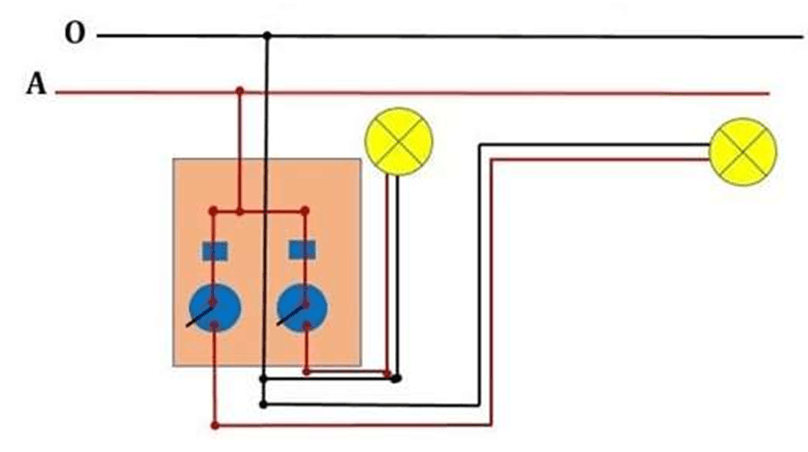 Hãy tìm hiểu mạch điện có sơ đồ nguyên lí như ở Hình 6.11 để thực hành