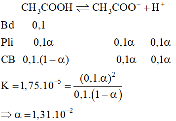 Công thức tính độ điện li lớp 11 (hay, chi tiết) (ảnh 2)