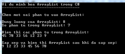 ArrayList trong C#