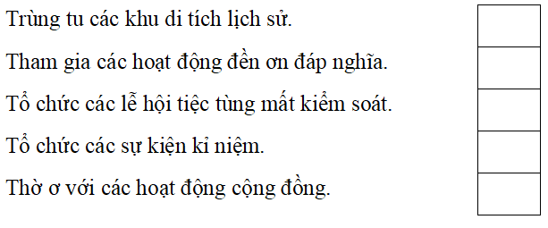 Trắc nghiệm Đạo đức lớp 5 Cánh diều Bài 1 (có đáp án): Em biết ơn những người có công với quê hương, đất nước