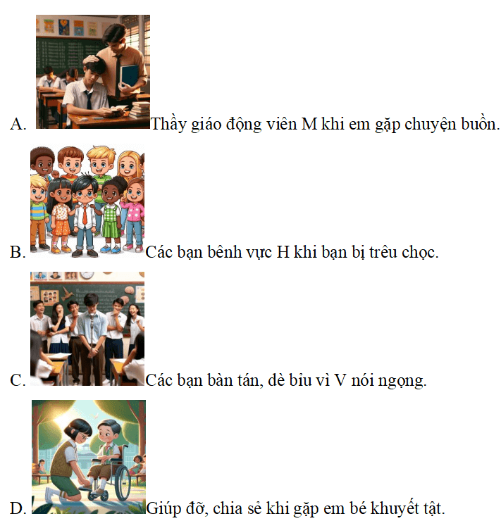 Trắc nghiệm Đạo đức lớp 5 Cánh diều Bài 2 (có đáp án): Em tôn trọng sự khác biệt