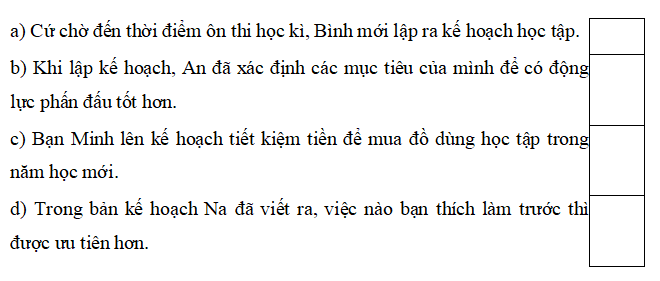 Trắc nghiệm Đạo đức lớp 5 Cánh diều Bài 8 (có đáp án): Em lập kế hoạch cá nhân