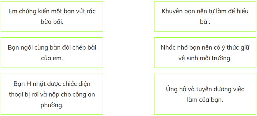 Trắc nghiệm Đạo đức lớp 5 Chân trời sáng tạo Bài 6 (có đáp án): Em bảo vệ cái đúng, cái tốt (ảnh 17)