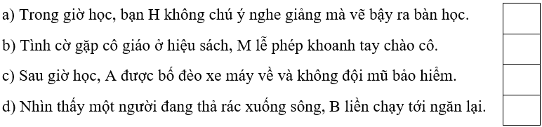 Trắc nghiệm Đạo đức lớp 5 Chân trời sáng tạo Bài 6 (có đáp án): Em bảo vệ cái đúng, cái tốt (ảnh 21)