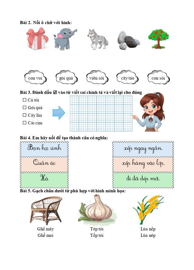 Bài tập hàng ngày Tiếng Việt lớp 1 Bài 4: Nếu không may bị lạc | Kết nối tri thức