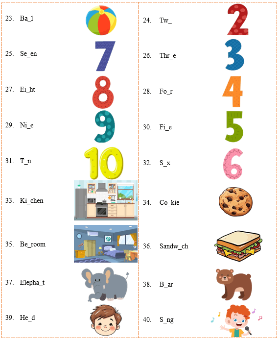 Đề cương ôn tập Học kì 2 Tiếng Anh lớp 1 iLearn Smart Start (có lời giải)