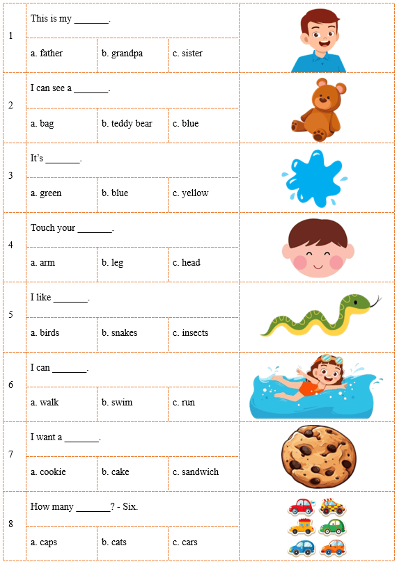 Đề cương ôn tập Học kì 2 Tiếng Anh lớp 1 iLearn Smart Start (có lời giải)