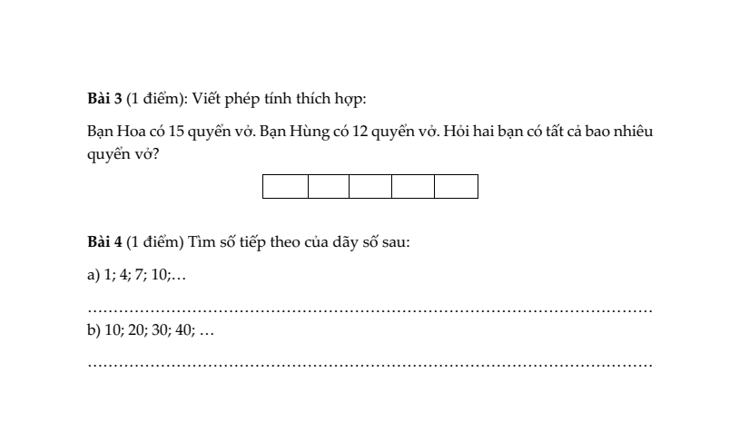 20+ Đề thi Toán lớp 1 Giữa kì 2 Kết nối tri thức 2026 (tải nhiều)