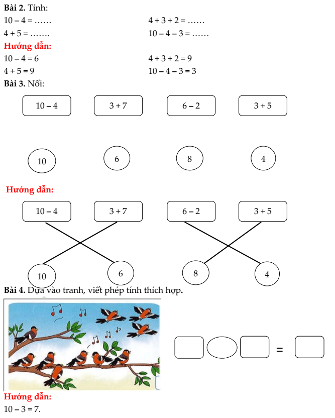 14+ Đề thi Toán lớp 1 Cuối Học kì 1 Chân trời sáng tạo năm 2025 tải nhiều nhất