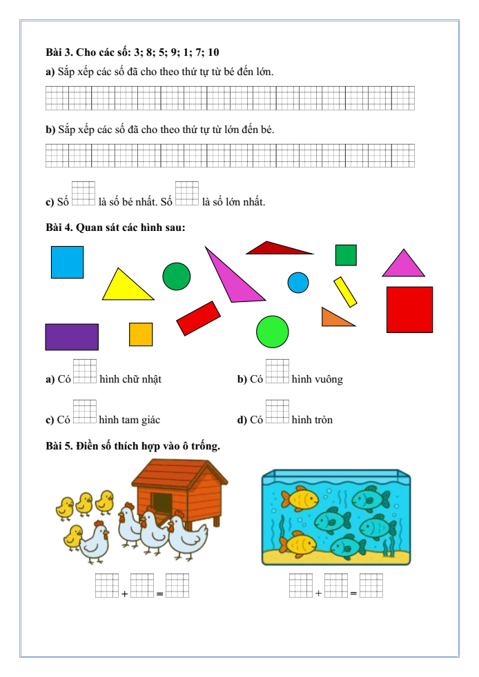 Bài tập hàng ngày Toán lớp 1 Chân trời Em làm được những gì trang 50