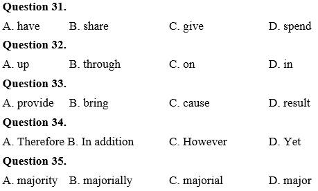 Đề thi Tiếng Anh lớp 10 mới Học kì 2 có đáp án (Đề 4)