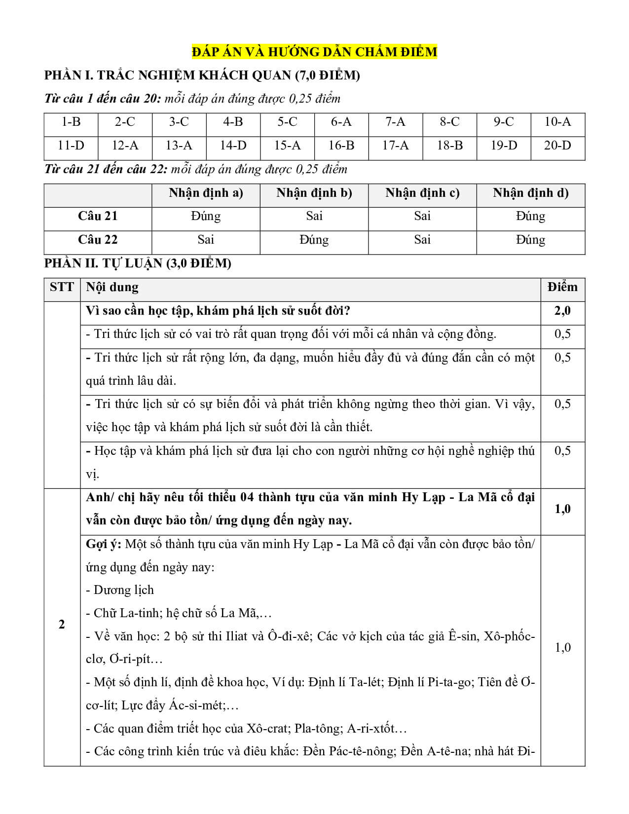 3 Đề thi Giữa kì 1 Lịch Sử 10 Chân trời sáng tạo (có đáp án)