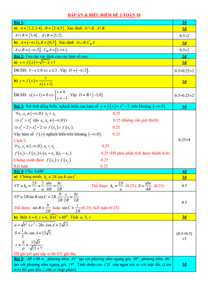 Đề thi Giữa kì 1 Toán 10 năm 2023-2024 trường THPT Nguyễn Thị Minh Khai (Tp.HCM)