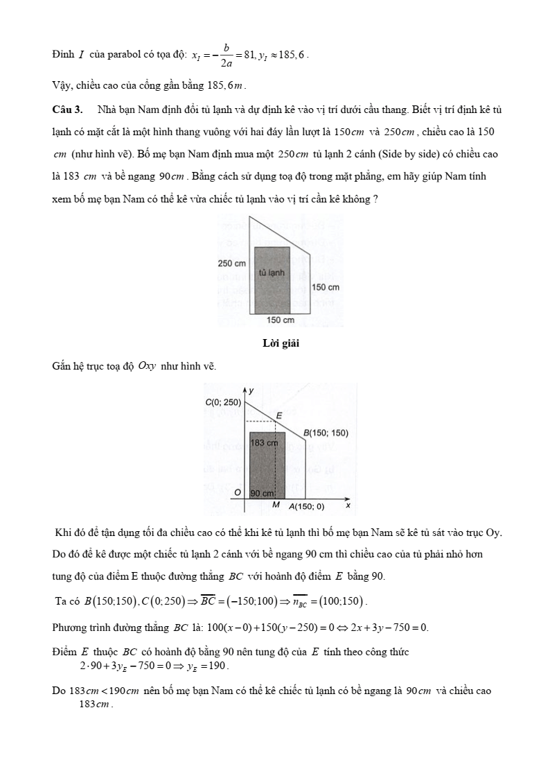 Đề thi Giữa kì 2 Toán 10 sở GD&ĐT Thanh Hóa năm 2024-2025