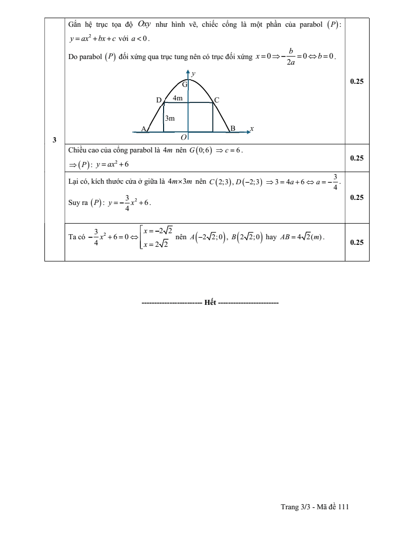 Đề thi Giữa kì 2 Toán 10 trường THPT Duy Tân (Quảng Ngãi) năm 2025-2026