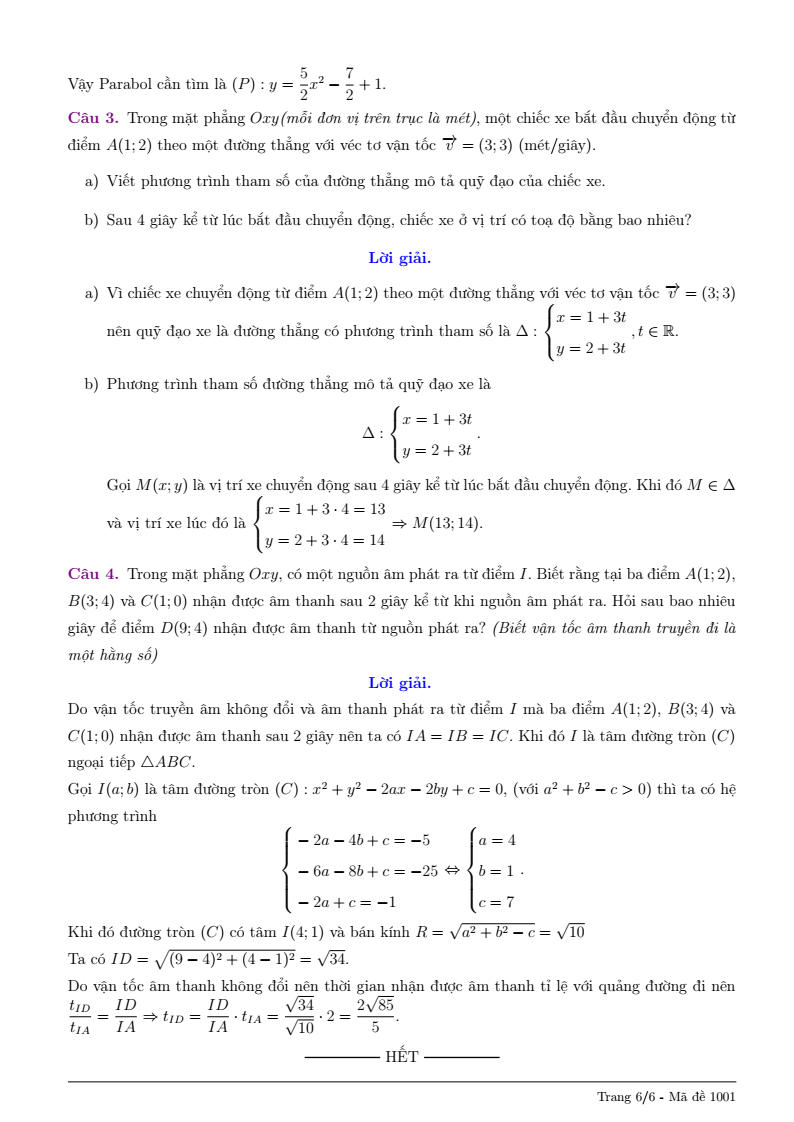Đề thi Giữa kì 2 Toán 10 trường THPT Lê Quý Đôn (Quảng Ngãi) năm 2025-2026