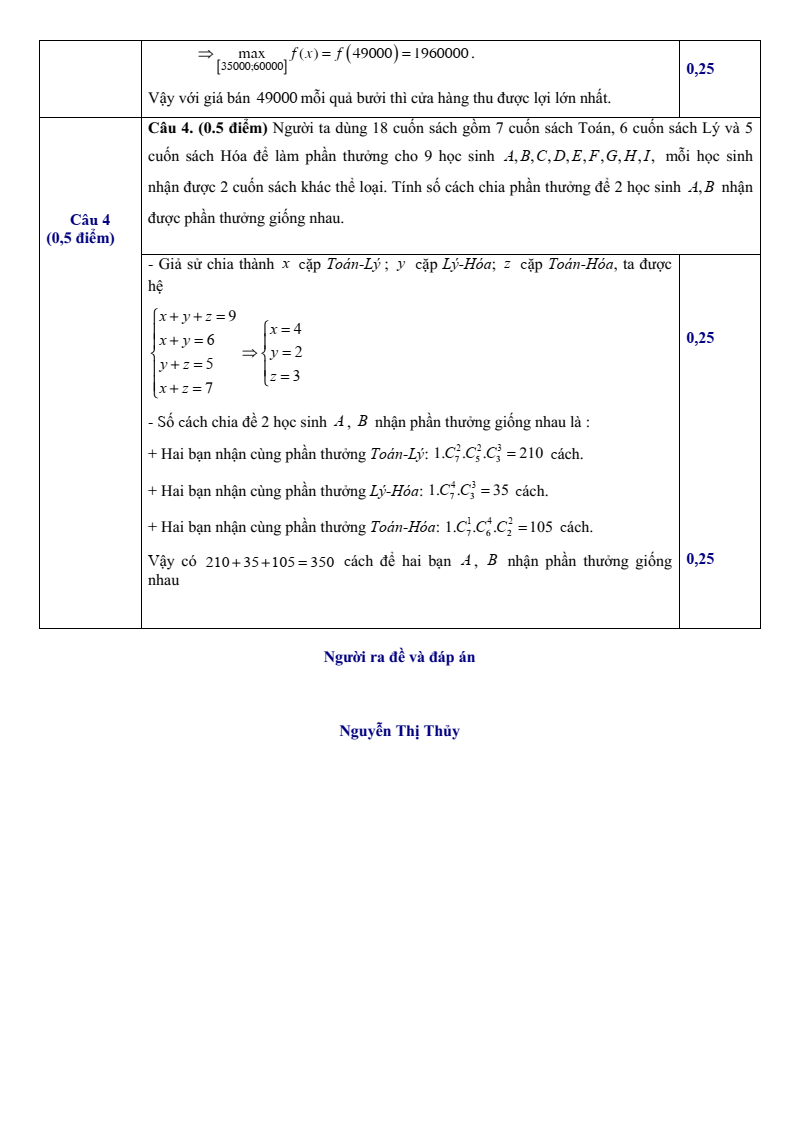 Đề thi Giữa kì 2 Toán 10 trường THPT Ninh Bình - Bạc Liêu (Ninh Bình) năm 2024-2025
