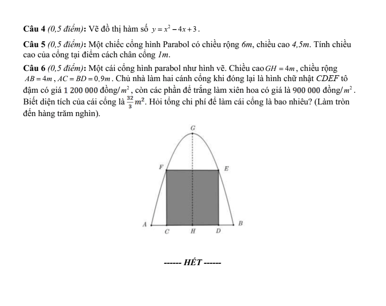 Đề thi Giữa kì 2 Toán 10 trường THPT Vĩnh Linh (Quảng Trị) năm 2025-2026