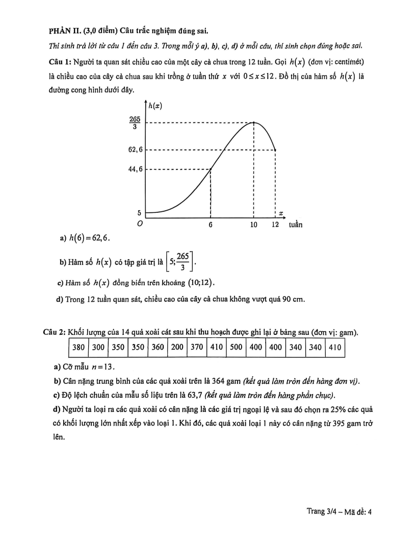 Đề thi Học kì 1 Toán 10 trường THPT Bình Hưng Hòa năm 2025-2026