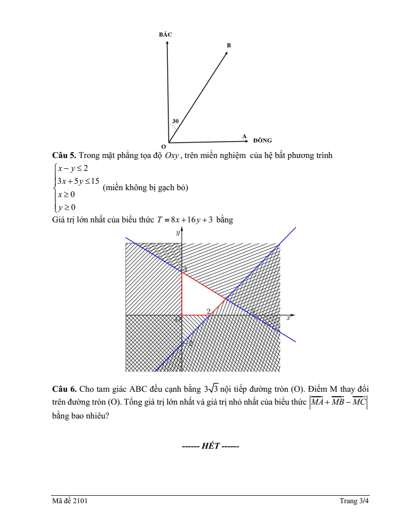 Đề thi Học kì 1 Toán 10 trường THPT Đô Lương 1 năm 2025-2026