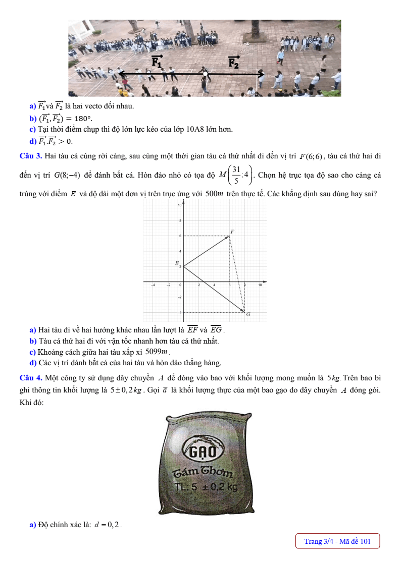 Đề thi Học kì 1 Toán 10 trường THPT Nguyễn Văn Chất (Phú Thọ) năm 2025-2026