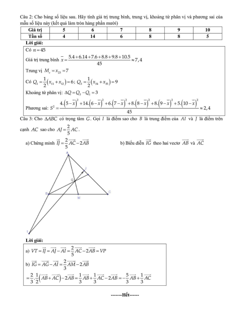 Đề thi Học kì 1 Toán 10 trường THPT Tây Thạnh năm 2025-2026