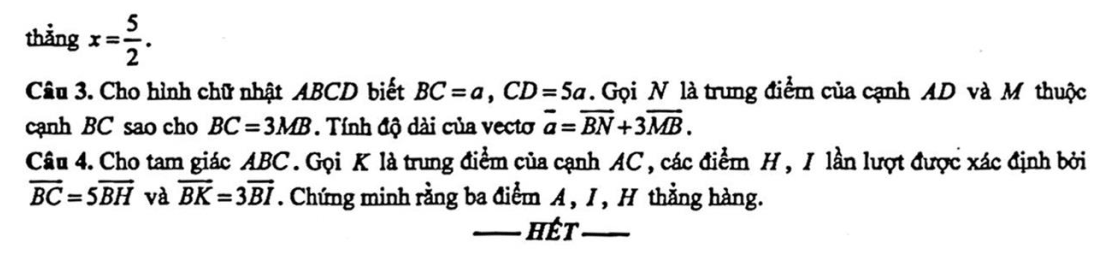 Đề thi Học kì 1 Toán 10 năm 2024-2025 trường THPT Hồ Thị Bi (Tp.HCM)