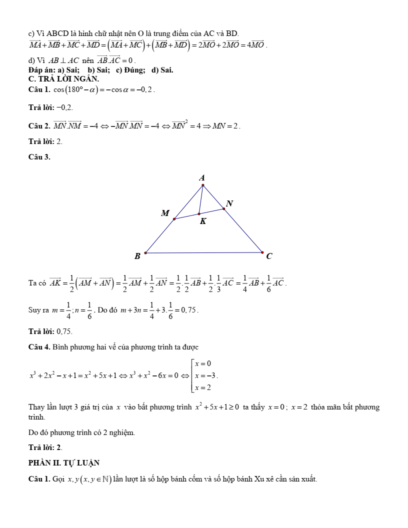 10 Đề thi Cuối kì 1 Toán 10 Cánh diều (có đáp án)
