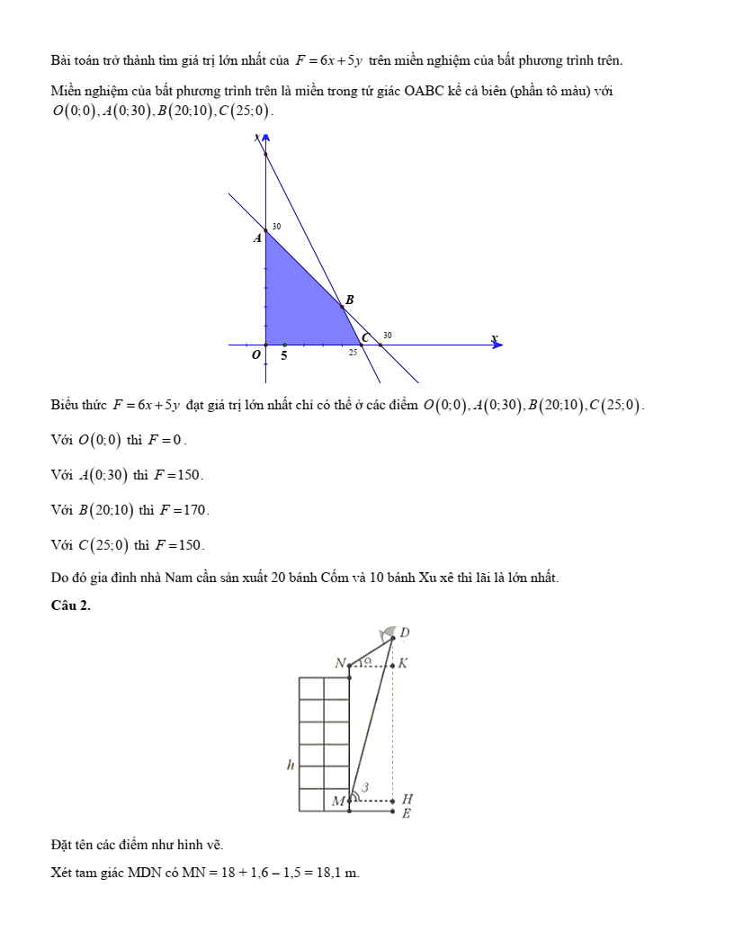 10 Đề thi Cuối kì 1 Toán 10 Chân trời sáng tạo (có đáp án)