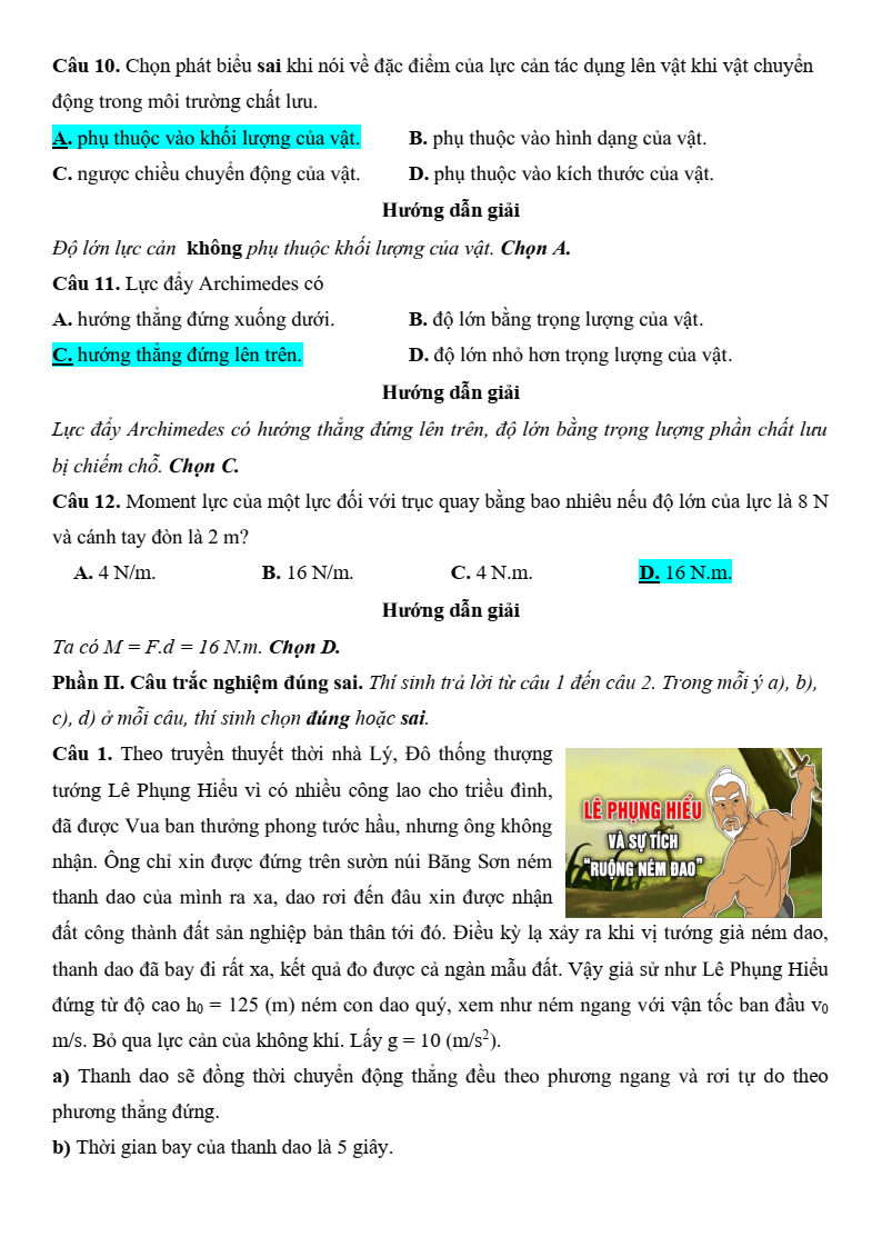 8 Đề thi Học kì 1 Vật Lí 10 Kết nối tri thức năm 2025 (có đáp án)
