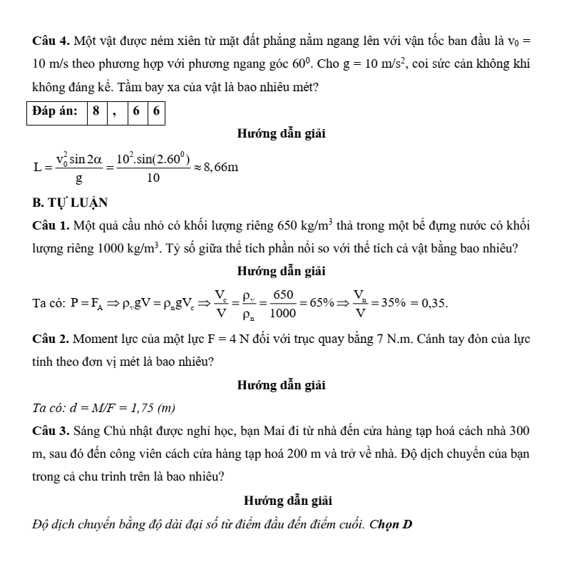 8 Đề thi Học kì 1 Vật Lí 10 Kết nối tri thức năm 2025 (có đáp án)