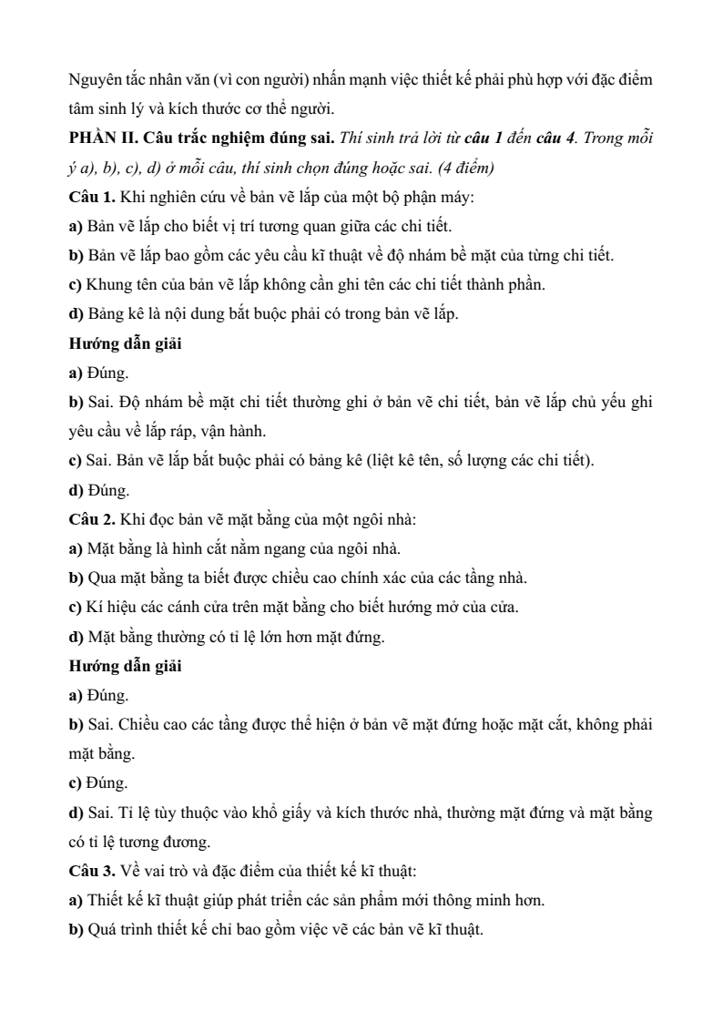 3 Đề thi Học kì 2 Thiết kế và công nghệ 10 Kết nối tri thức (có đáp án)