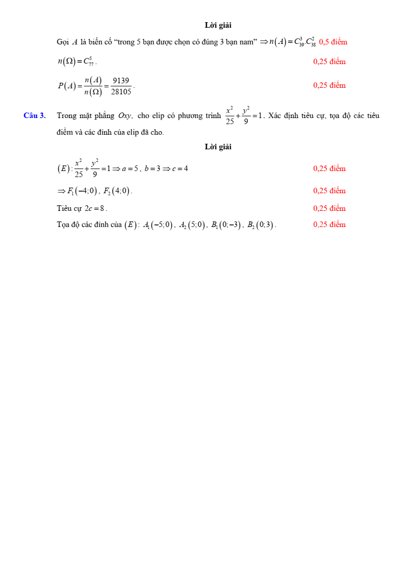 Đề thi Học kì 2 Toán 10 trường THPT Thủ Đức (Tp.HCM) năm 2024-2025