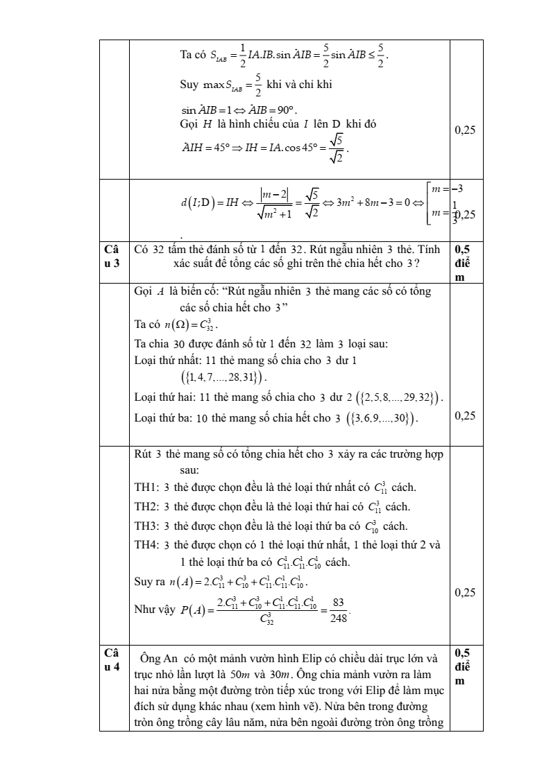 Đề thi Học kì 2 Toán 10 trường THPT Trần Quốc Tuấn (Phú Yên) năm 2024-2025