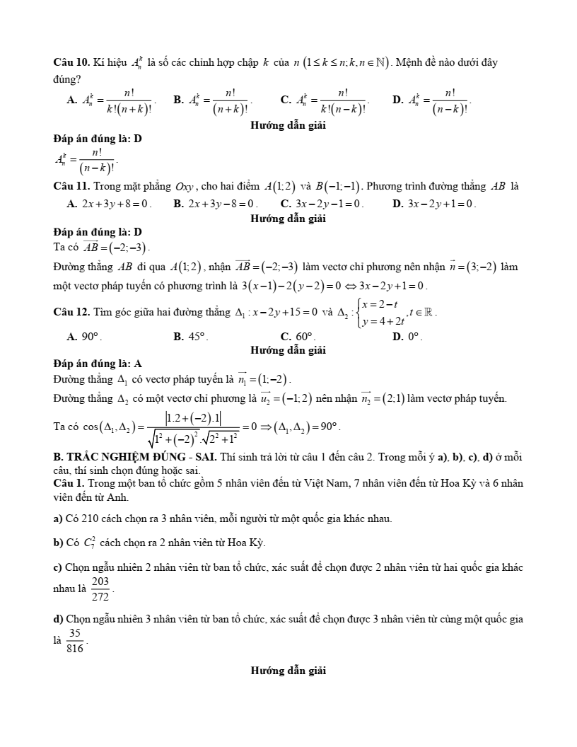 20+ Đề thi Cuối kì 2 Toán 10 Kết nối tri thức (có đáp án)