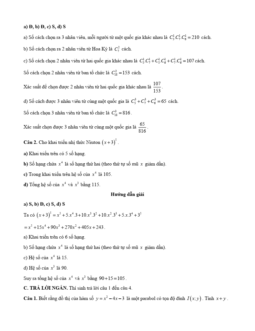 20+ Đề thi Cuối kì 2 Toán 10 Kết nối tri thức (có đáp án)