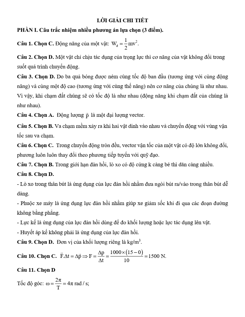 3+ Đề thi Học kì 2 Vật Lí 10 Kết nối tri thức năm 2026 (có đáp án)