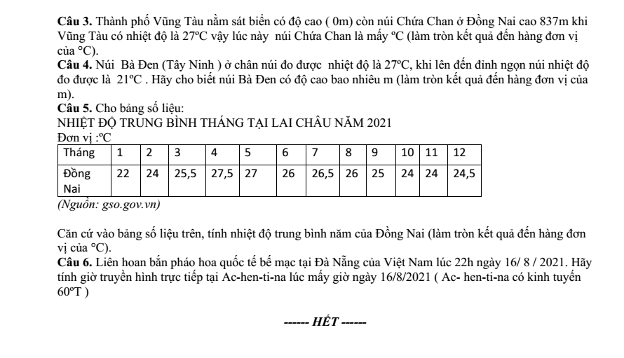 Đề thi Giữa kì 1 Địa Lí 10 năm 2024-2025 trường THPT Thống Nhất A (Đồng Nai)