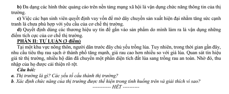 Đề thi Giữa kì 1 KTPL 10 năm 2025-2026 trường THPT Gia Bình Số 1 (Bắc Ninh)