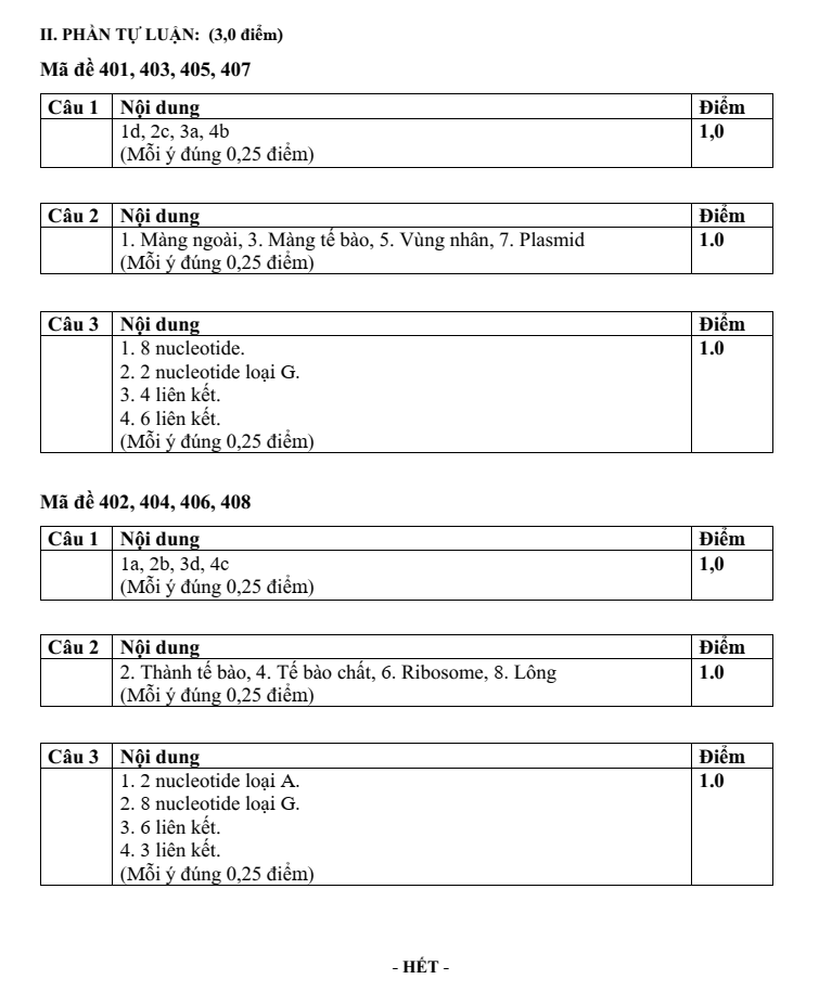Đề thi Giữa kì 1 Sinh học 10 năm 2024-2025 trường THPT Nguyễn Huệ (Quảng Nam)