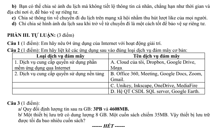 Đề thi Giữa kì 1 Tin học 10 năm 2025-2026 trường THPT Nguyễn Trãi (Đà Nẵng)