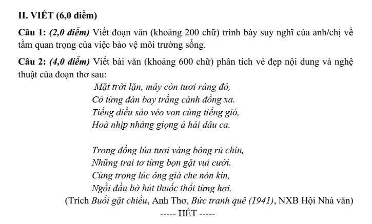 Đề thi Giữa kì 1 Văn 10 năm 2024-2025 trường THPT Gio Linh (Quảng Trị)