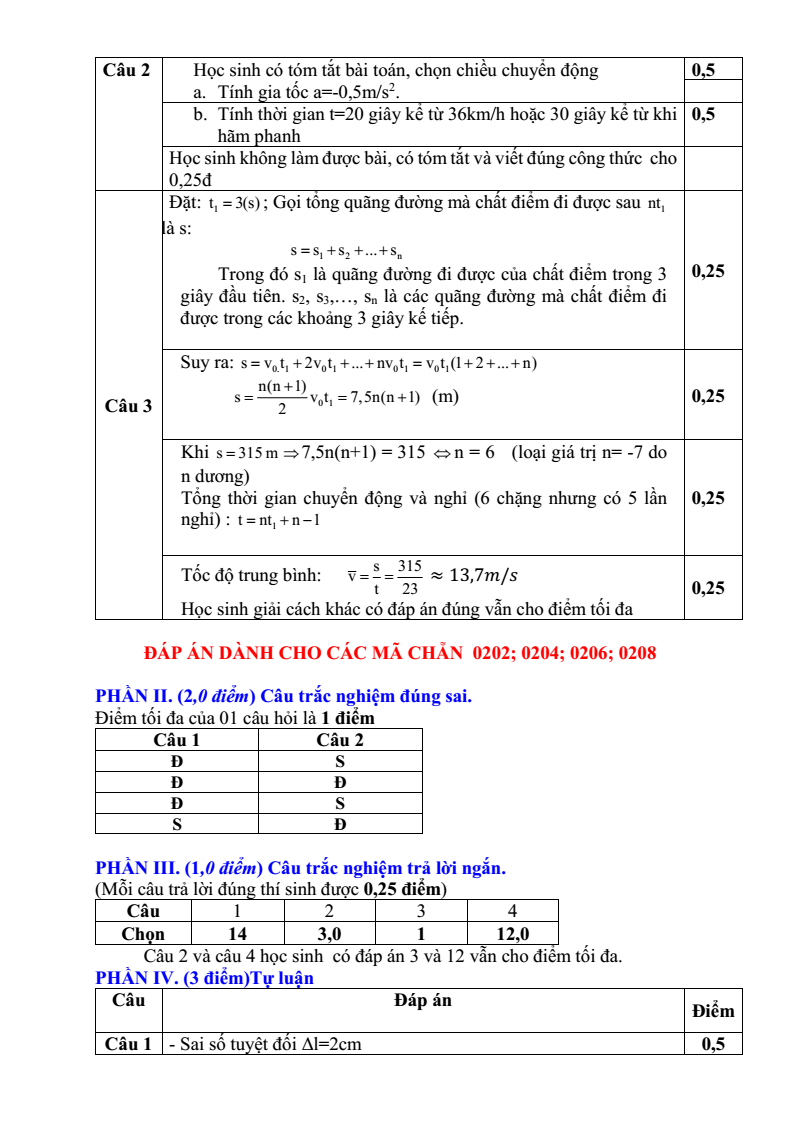 Đề thi Giữa kì 1 Vật Lí 10 năm 2025-2026 trường THPT Hướng Hóa (Quảng Trị)