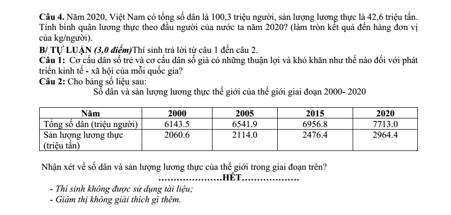 Đề thi Giữa kì 2 Địa Lí 10 năm 2025-2026 trường THPT Gia Bình số 1 (Bắc Ninh)
