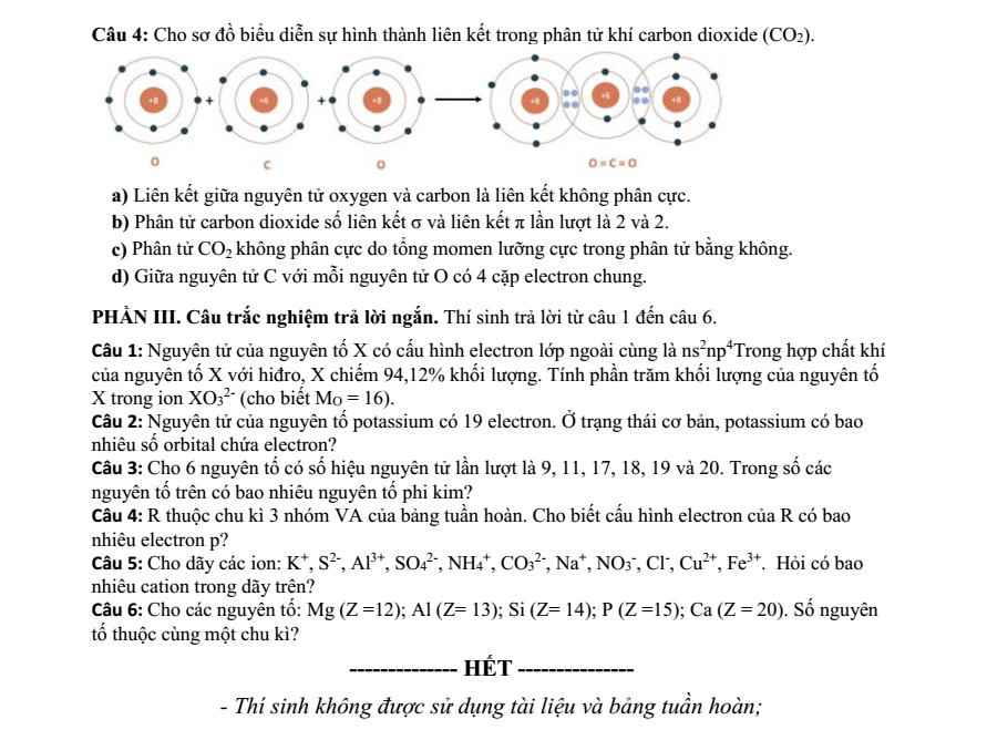 Đề thi Học kì 1 Hóa học 10 năm 2025-2026 trường THPT số 1 Lê Hồng Phong (Đắk Lắk)