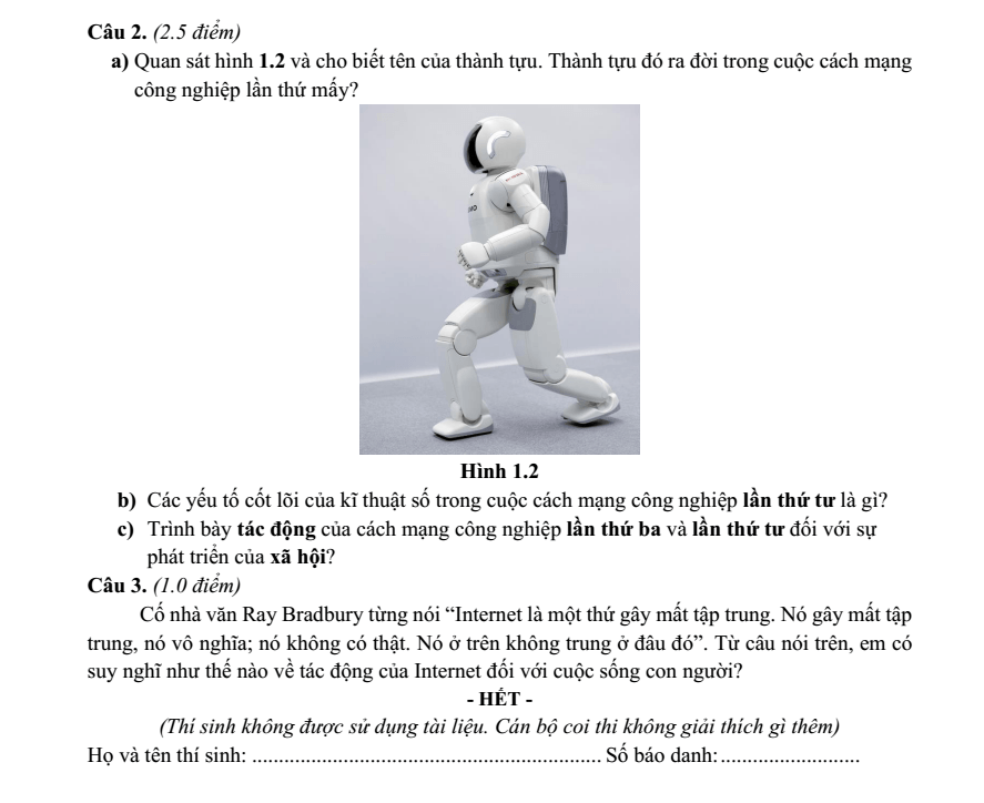 Đề thi Học kì 1 Lịch Sử 10 năm 2024-2025 trường THPT Bình Chiểu (Tp.HCM)
