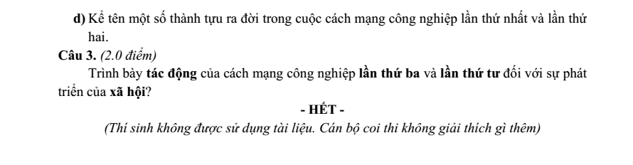 Đề thi Học kì 1 Lịch Sử 10 năm 2024-2025 trường THPT Bình Chiểu (Tp.HCM)