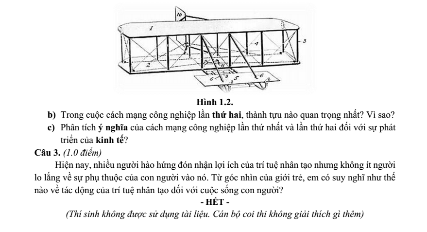 Đề thi Học kì 1 Lịch Sử 10 năm 2024-2025 trường THPT Bình Chiểu (Tp.HCM)