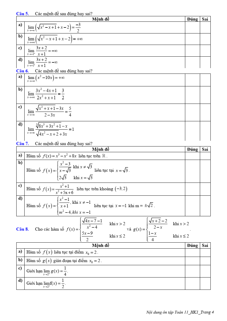 Đề cương ôn tập Học kì 1 Toán 11 trường THPT Trần Phú năm 2025-2026